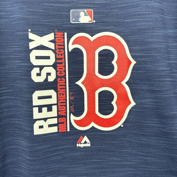 Majestic Boston Red Sox Women’s XL Navy 1/4 Zip Sweatshirt Pullover MLB Sporty - Picture 5 of 12